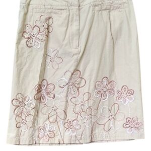 Talbots Cream Pencil Skirt Knee-length Resort‎ Wear
